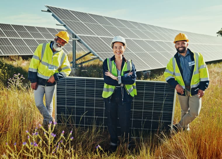 Solar EPC installation team